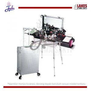 Portable Makeup Station/ Beauty Case dengan lampu dan trolley